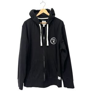 Roots73 Men's Paddlecreek Full Zip Hoody Sweatshirt Black Size XL